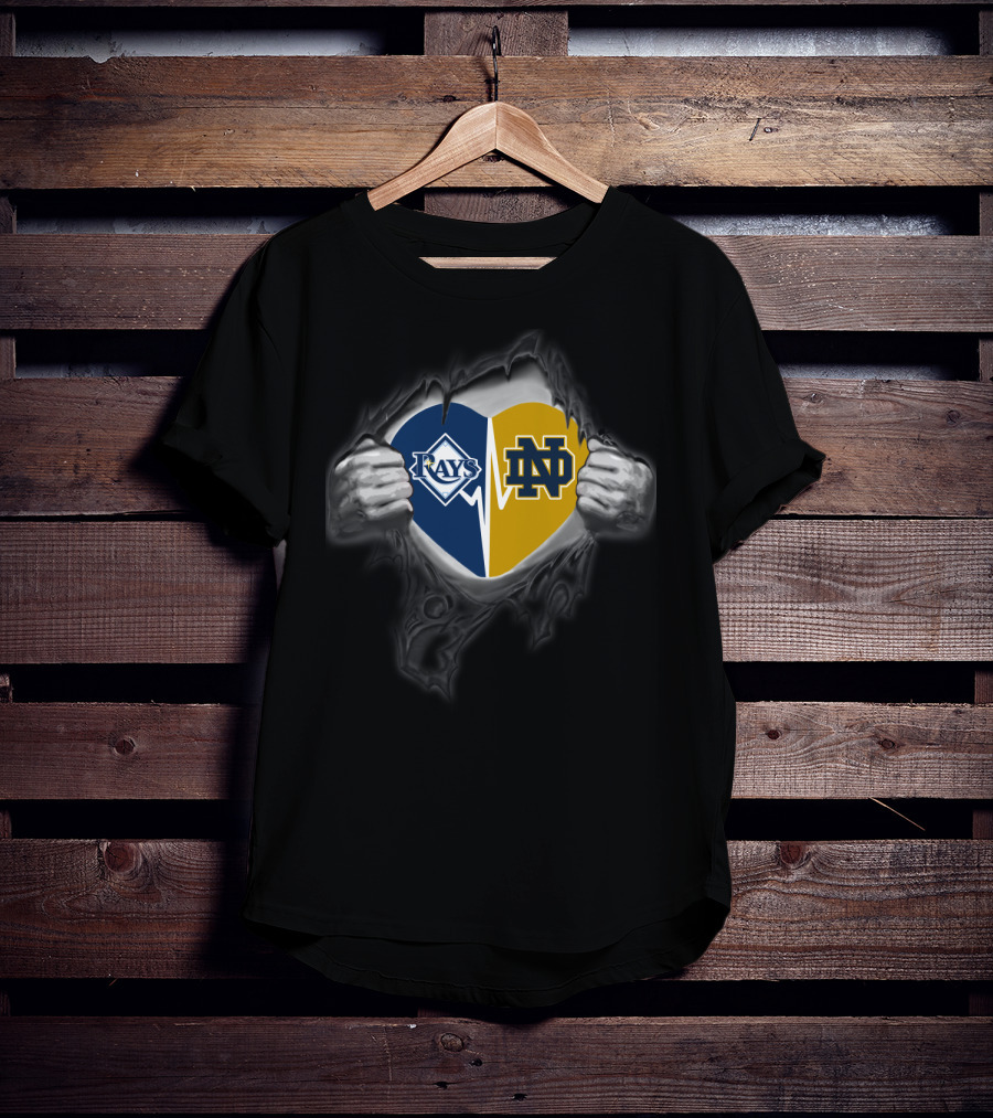 Rays Heart Notre Dame Nd T-Shirt