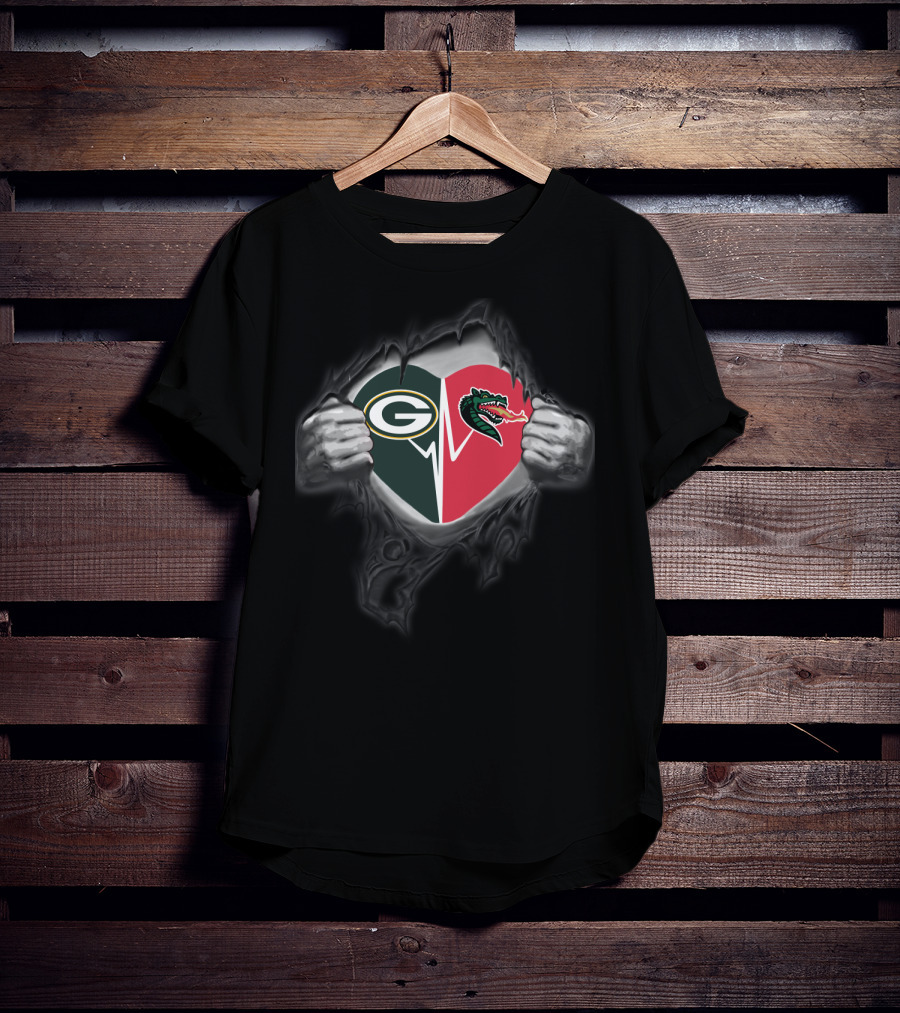 Packers Uab Blazers Heartbeat Combination T-Shirt