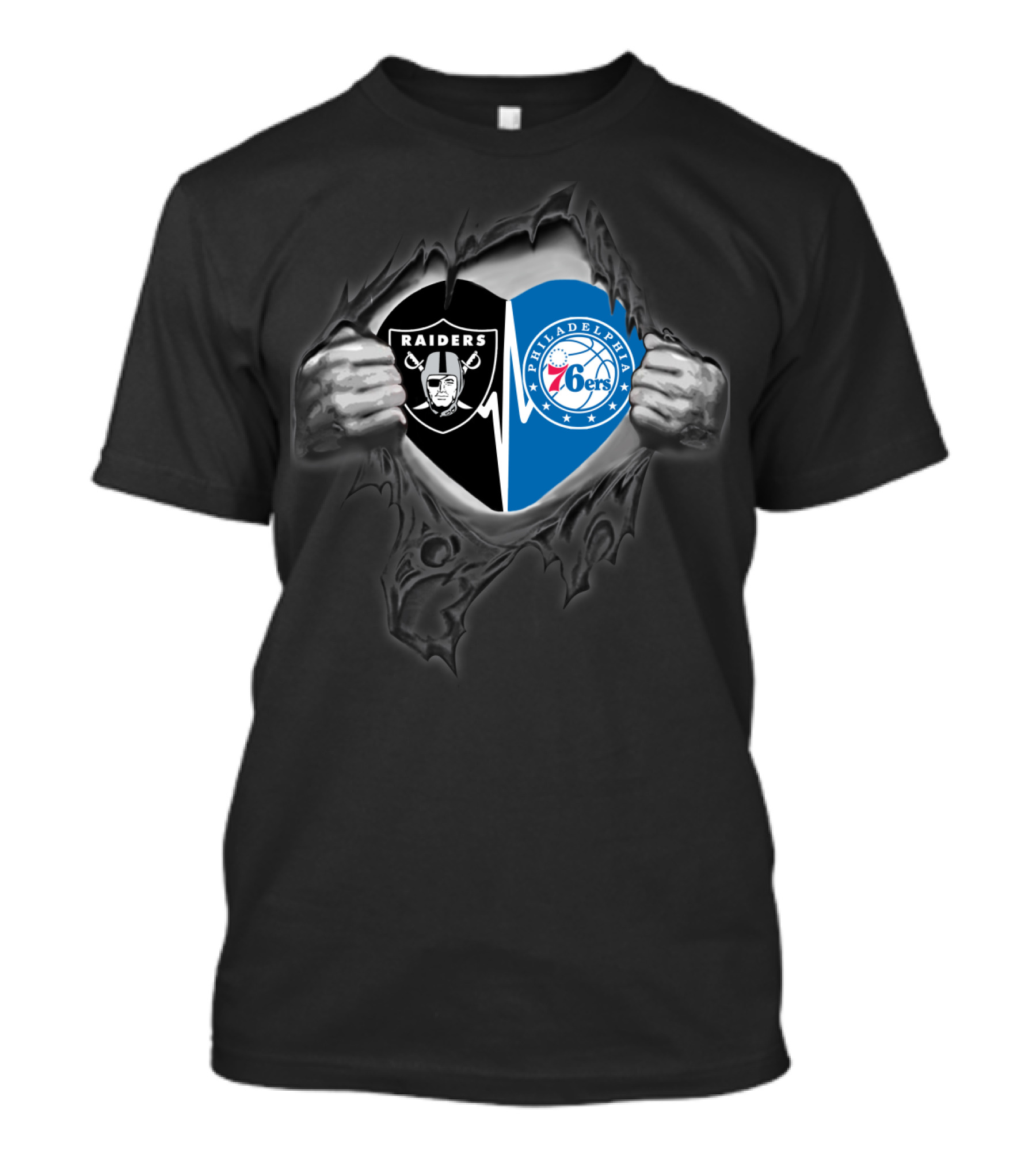 Raiders Philadelphia 76ers Fusion T-Shirt
