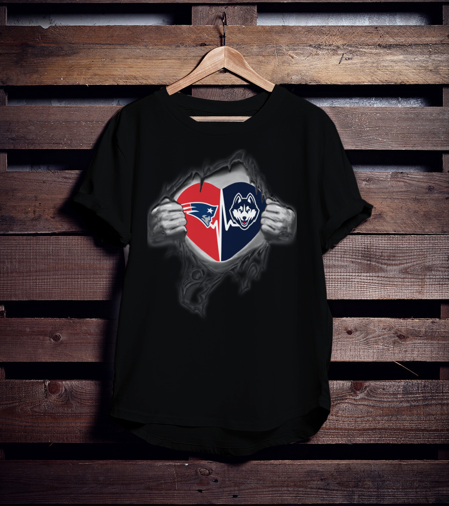 Patriots Heart Uconn Huskies Split T-Shirt