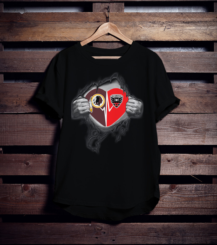 Redskins Dc United Heart Tear T-Shirt