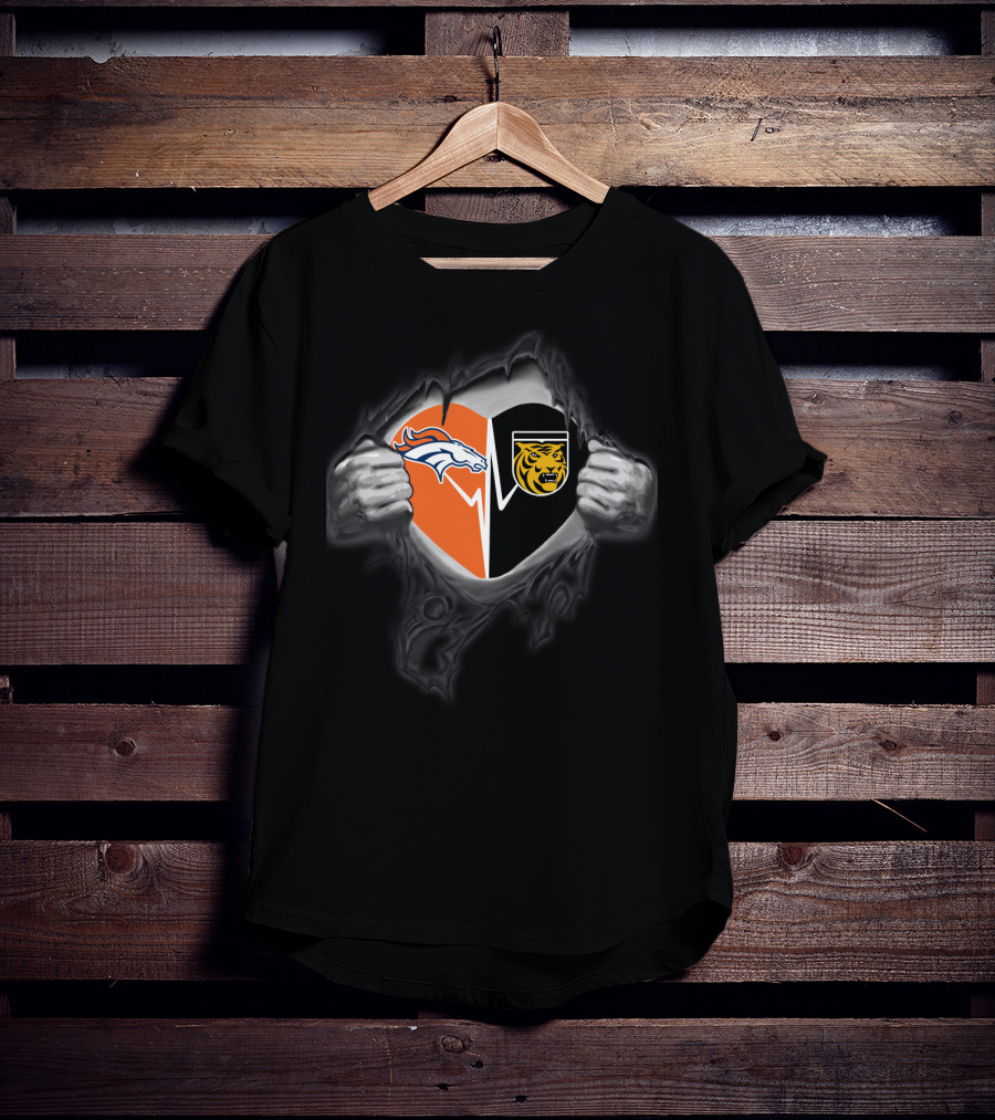 Broncos Colorado College Tigers Heart T-Shirt