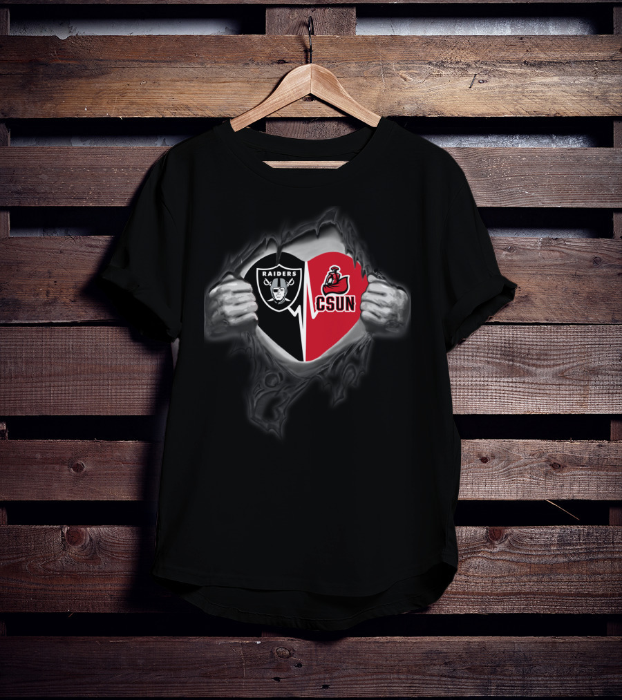 Raiders Csun Matadors Logo Rip T-Shirt