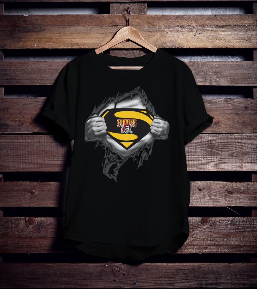 Superman Pittsburgh Pirates Logo Fusion T-Shirt