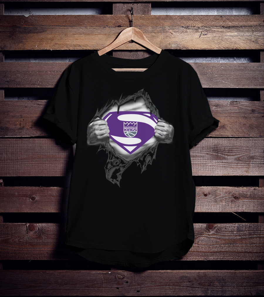 Superman Sacramento Kings Logo Transformation T-Shirt