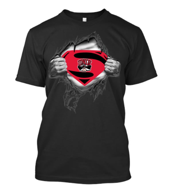Unlv Rebels Superman Logo With Mascot Bold T-Shirt