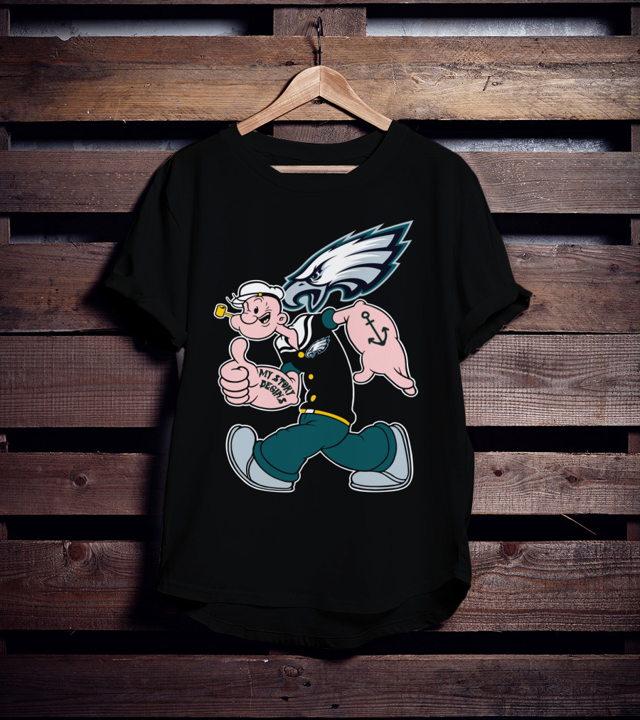 Philadelphia Eagles Popeye My Story Designs T-Shirt
