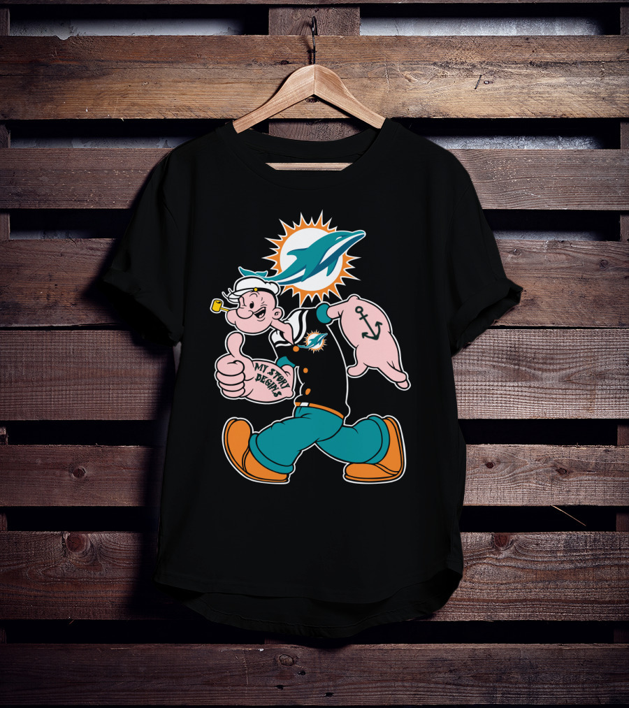 Miami Dolphins Popeye My Story Begins T-Shirt