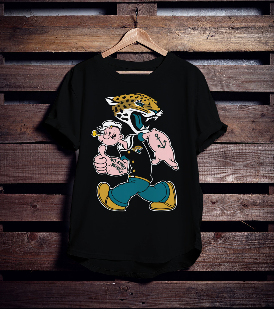 My Story Designs Jacksonville Jaguars Popeye Anchor T-Shirt