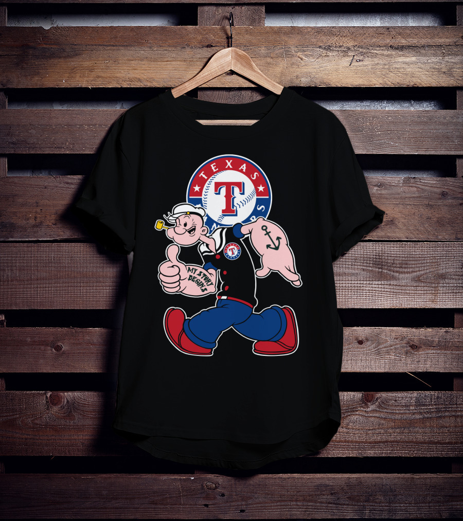 Texas Rangers Popeye My Story Begins T-Shirt