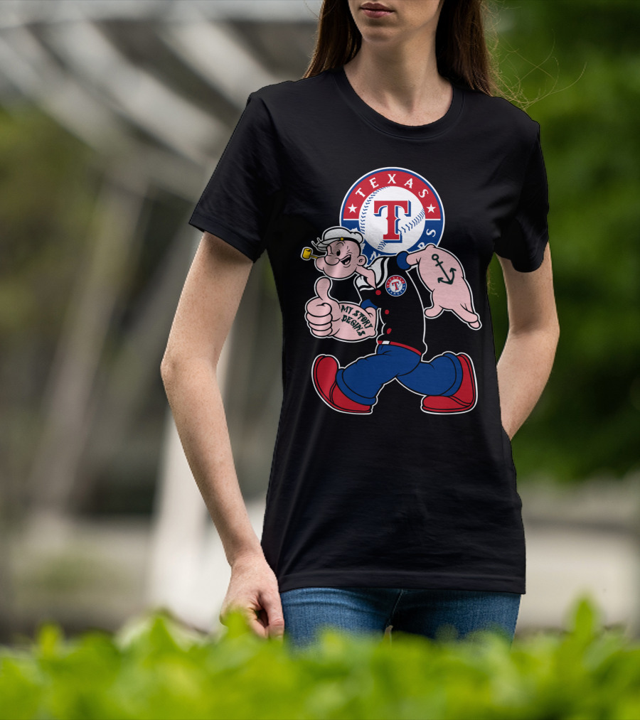 Texas Rangers Popeye My Story Begins T-Shirt