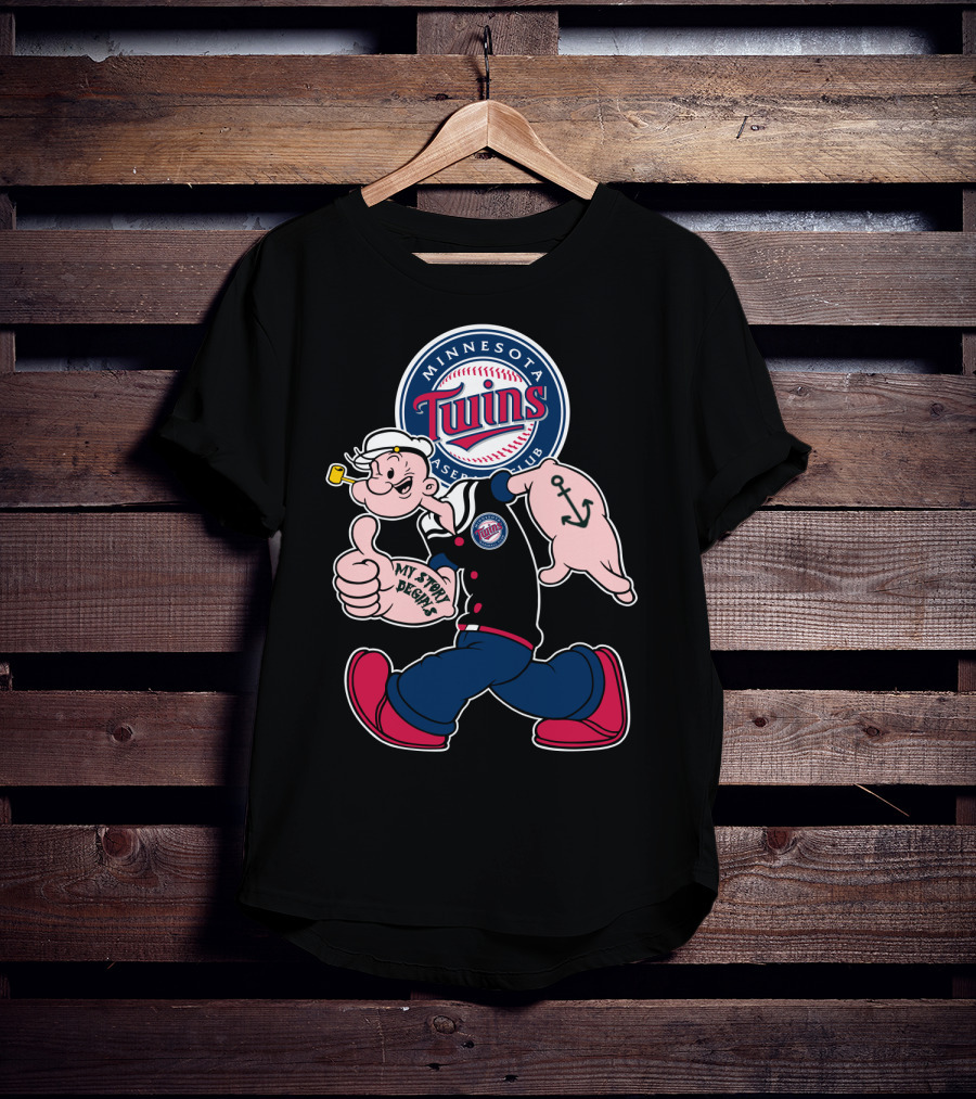 Minnesota Twins Baseball Club Popeye My Story Begins T-Shirt