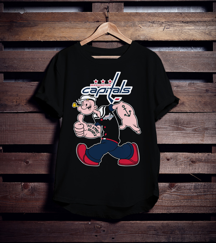 Washington Capitals Popeye My Story Begins T-Shirt