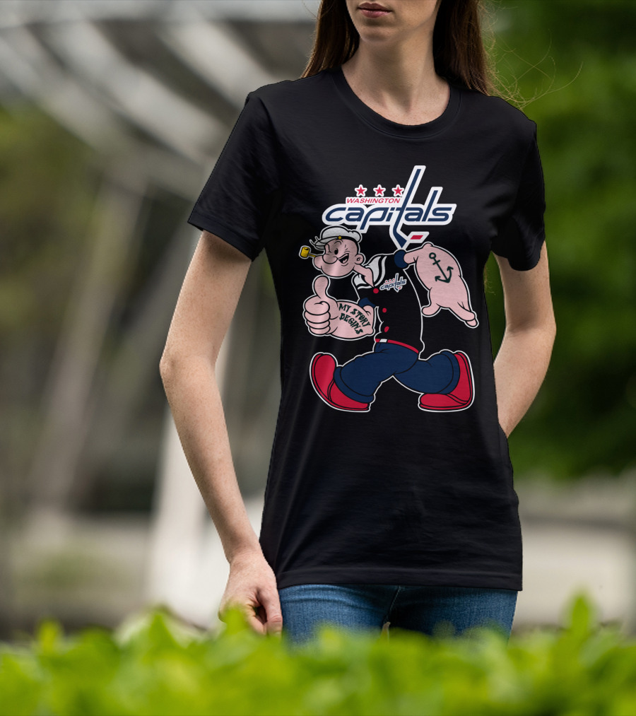 Washington Capitals Popeye My Story Begins T-Shirt