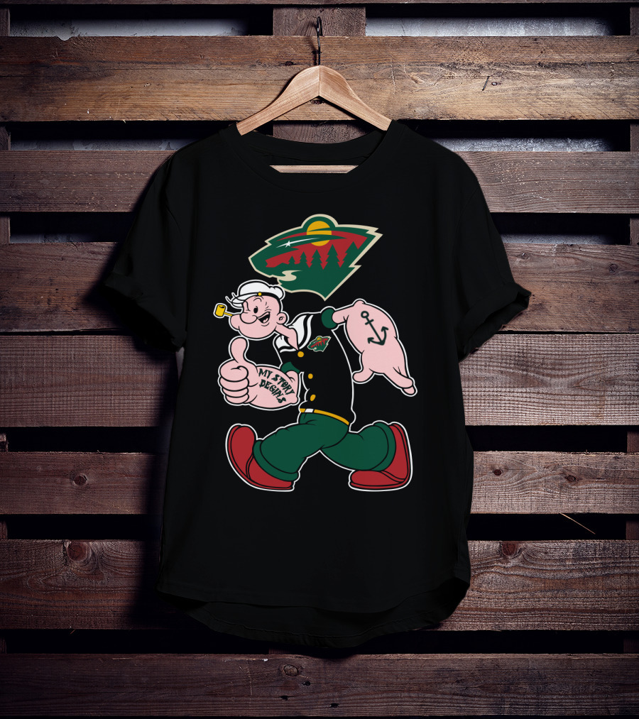 Minnesota Wild Popeye My Story Begins T-Shirt