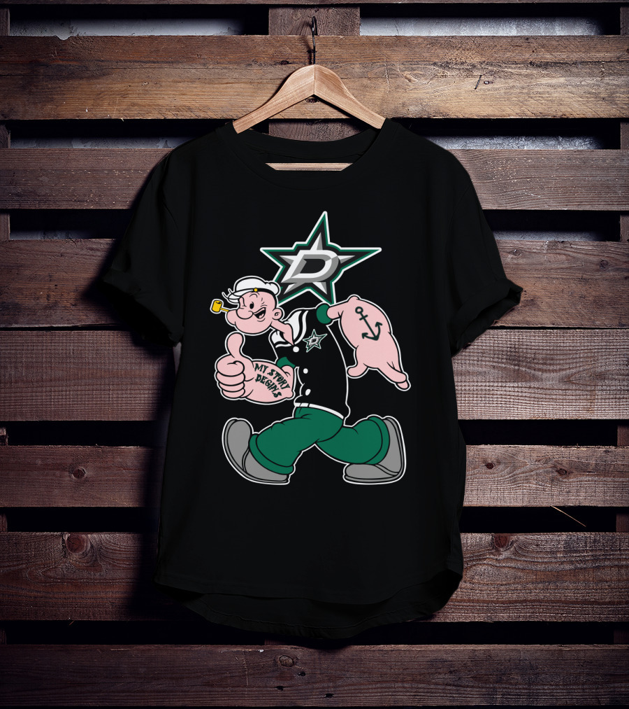 My Story Designs Dallas Stars Popeye Anchor 82 T-Shirt