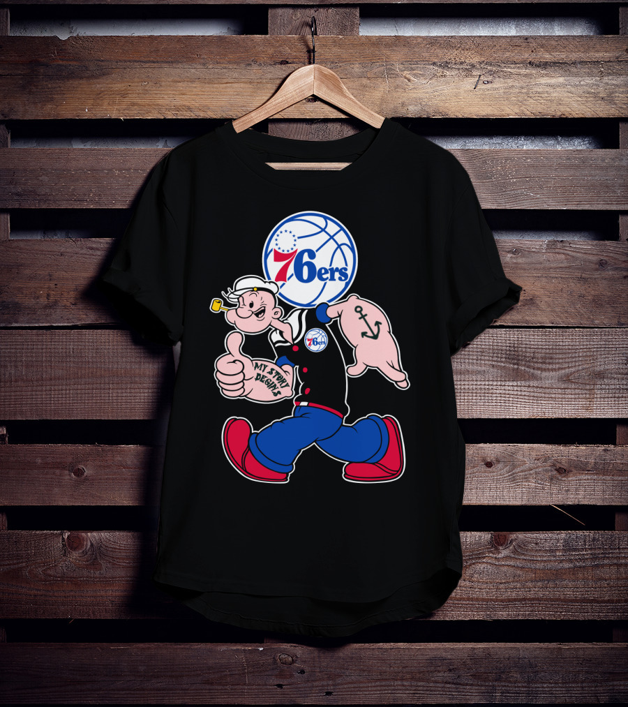Philadelphia 76ers Popeye My Story Begins T-Shirt