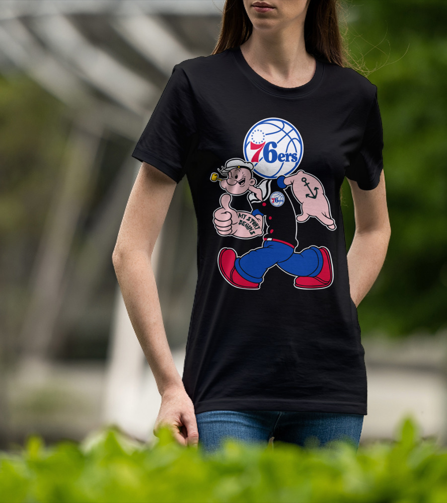 Philadelphia 76ers Popeye My Story Begins T-Shirt