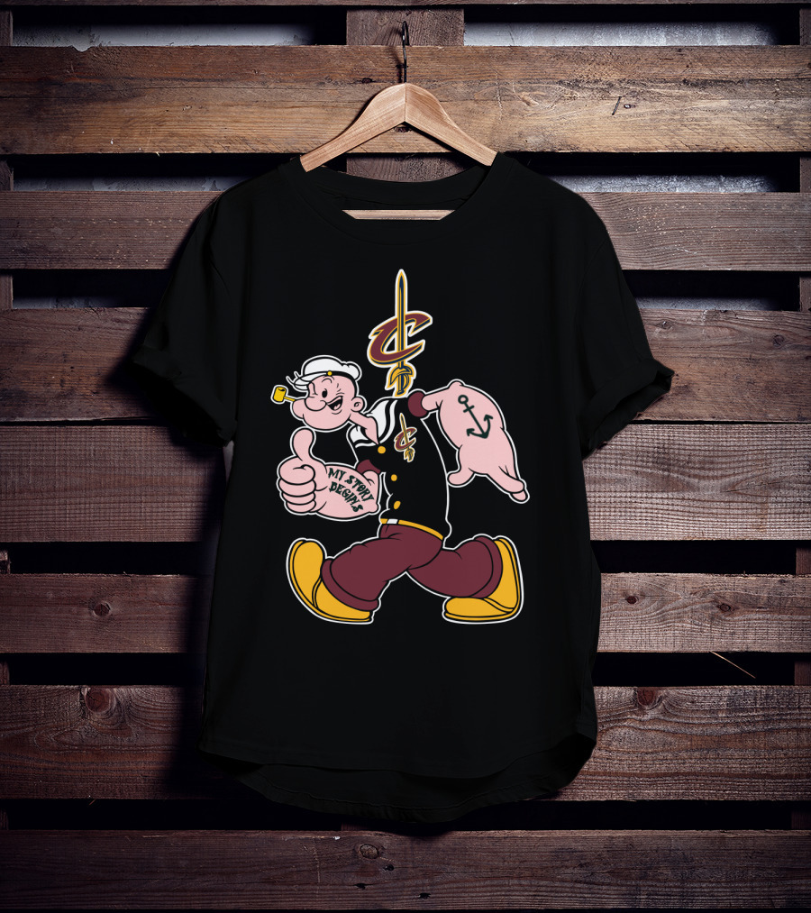 Cleveland Cavaliers My Story Begins Popeye Anchor T-Shirt