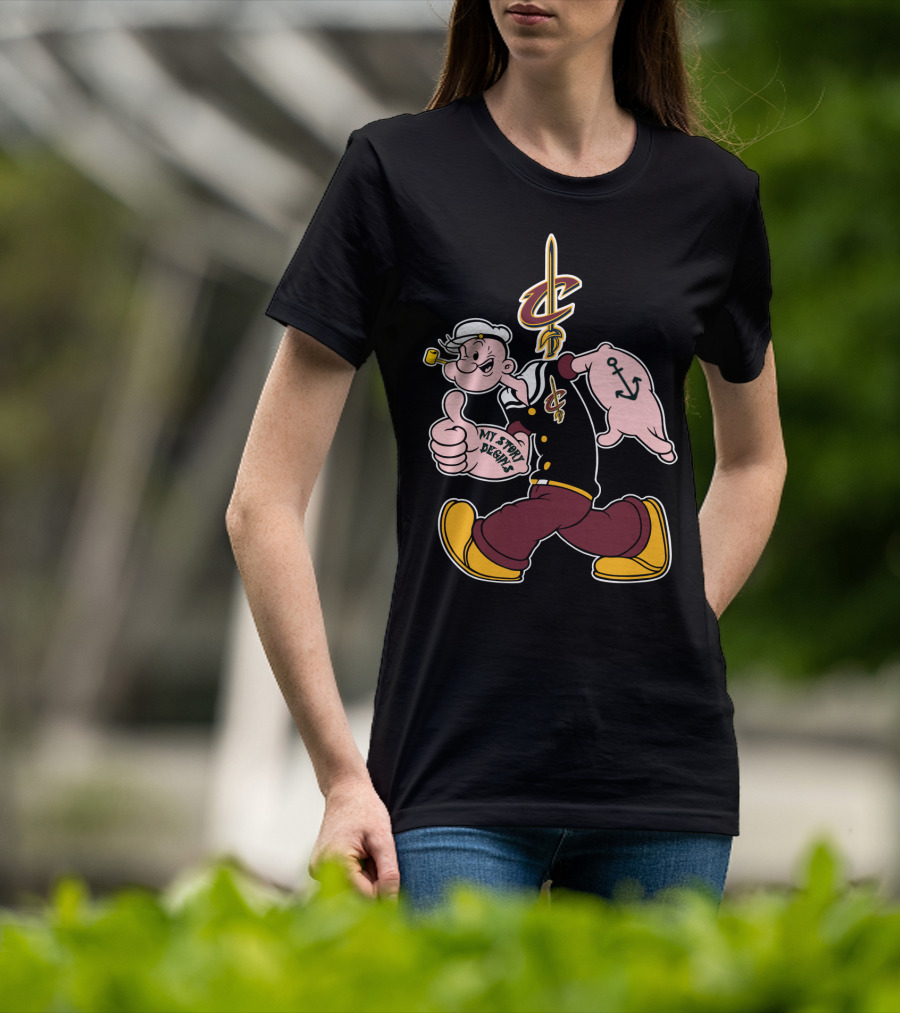 Cleveland Cavaliers My Story Begins Popeye Anchor T-Shirt
