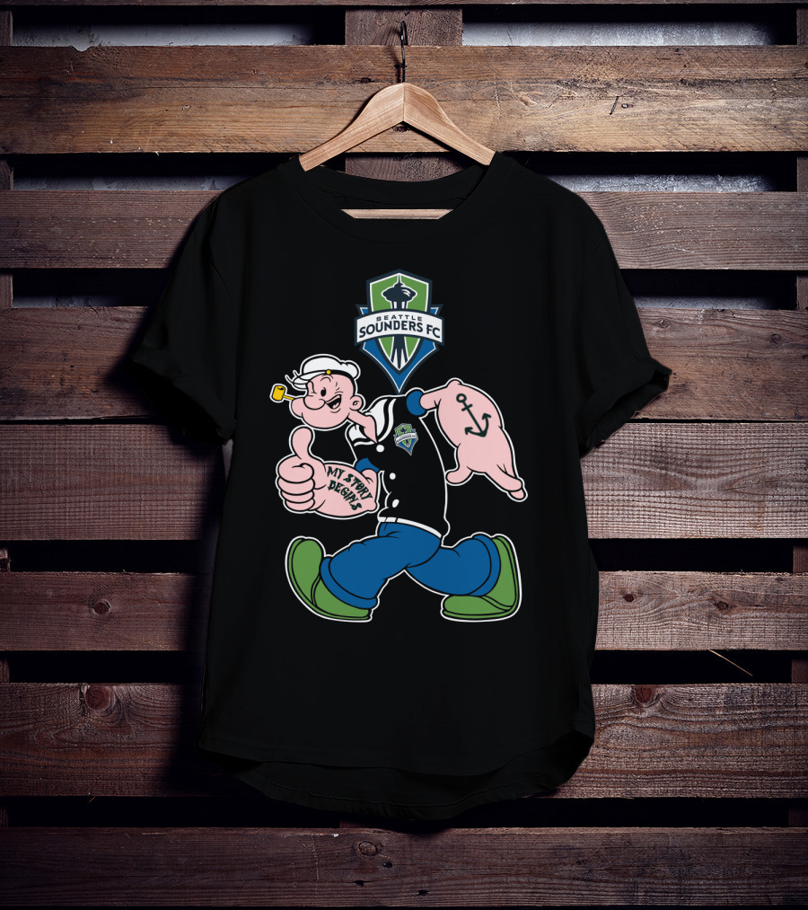 Seattle Sounders Fc My Story Begins Popeye T-Shirt