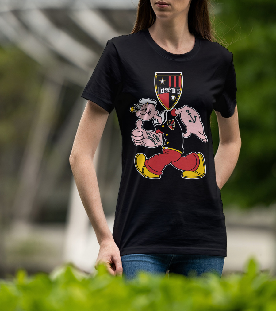 Metrostars My Story Begins Popeye Anchor Soccer T-Shirt