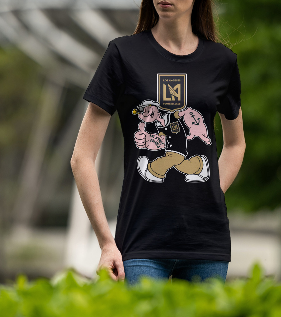 Los Angeles Football Club Popeye My Story Designs T-Shirt