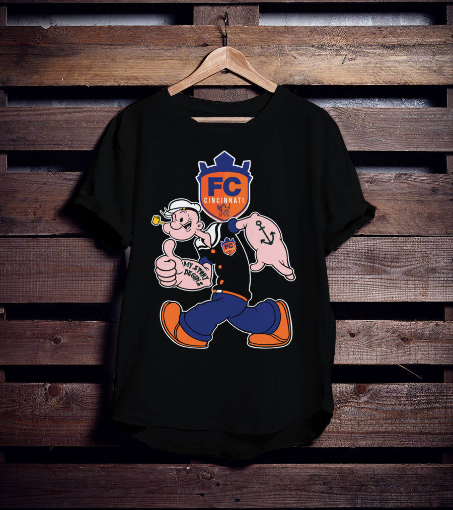 Fc Cincinnati My Story Begins Popeye Anchor T-Shirt