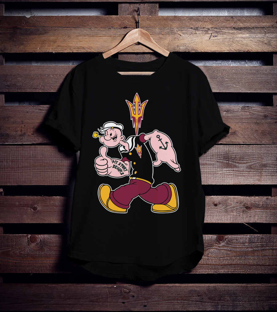 Arizona State Sun Devils My Story Begins Popeye Anchor T-Shirt