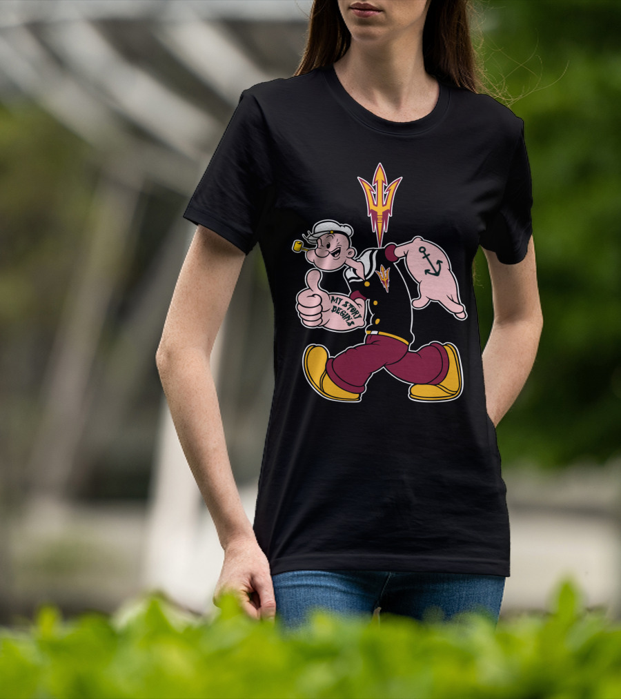 Arizona State Sun Devils My Story Begins Popeye Anchor T-Shirt