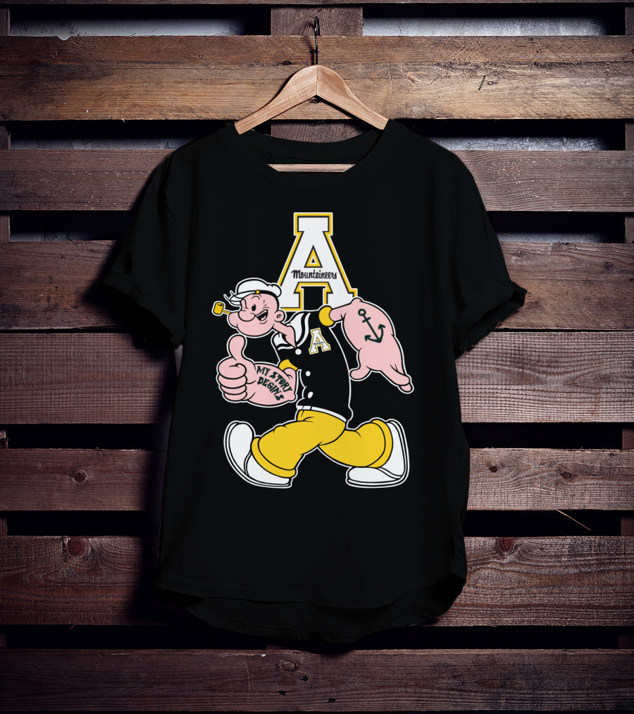 Appalachian State Mountaineers Popeye Anchor T-Shirt