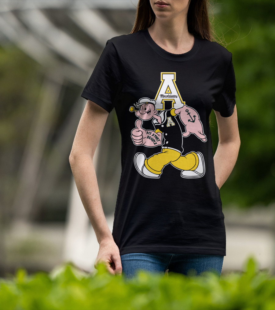 Appalachian State Mountaineers Popeye Anchor T-Shirt