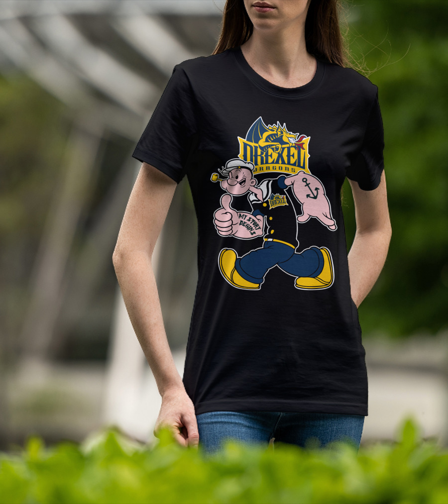 Drexel Dragons Popeye My Story Begins 173 T-Shirt