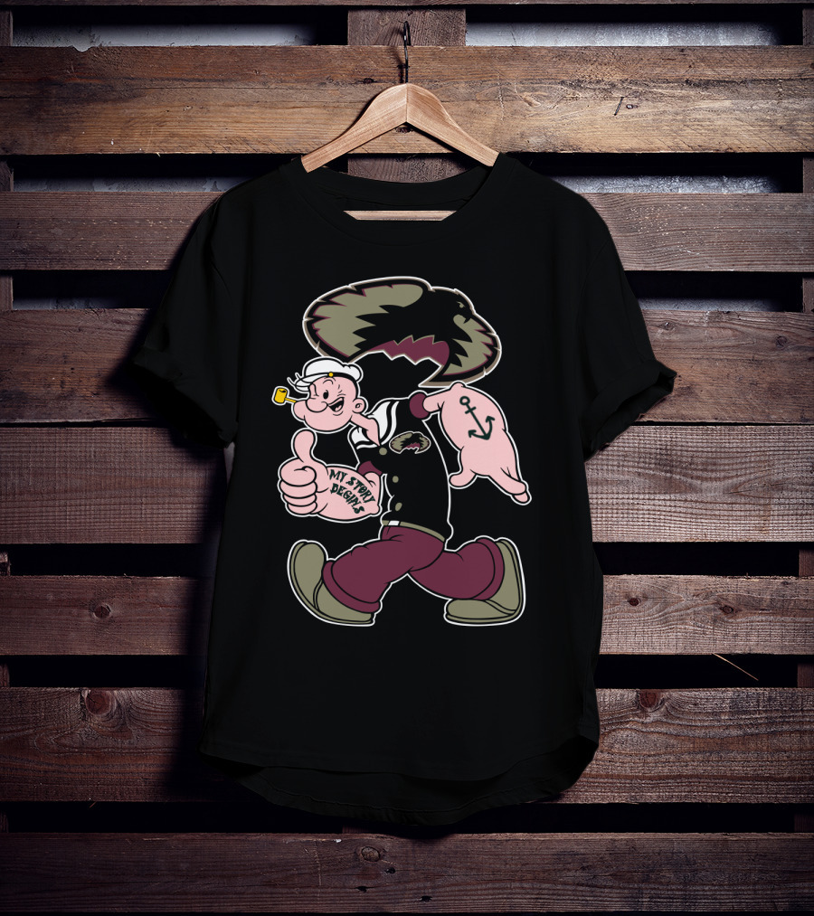 Popeye My Story Begins Denver Pioneers T-Shirt