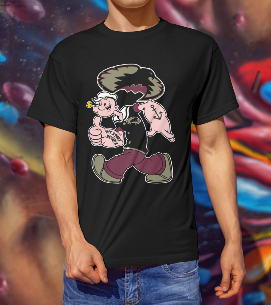 Popeye My Story Begins Denver Pioneers T-Shirt