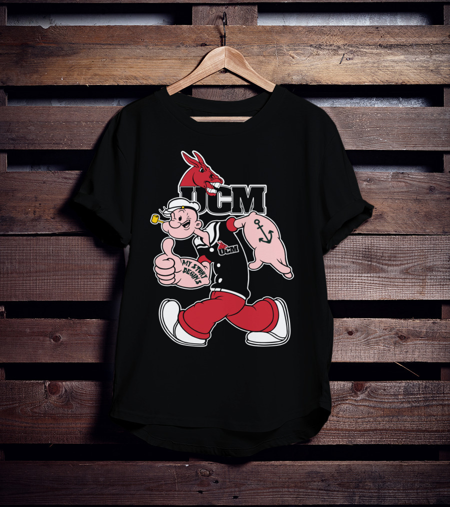 Ucm Central Missouri Mules Popeye My Story Begins T-Shirt