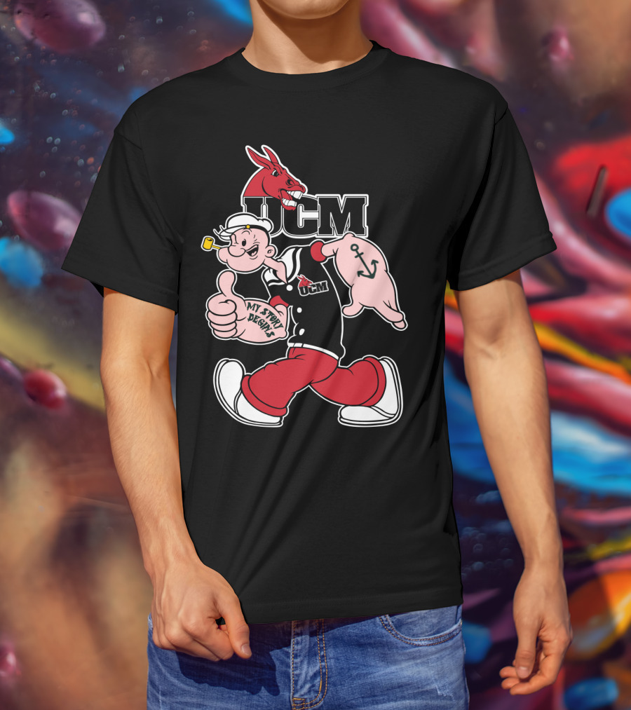 Ucm Central Missouri Mules Popeye My Story Begins T-Shirt