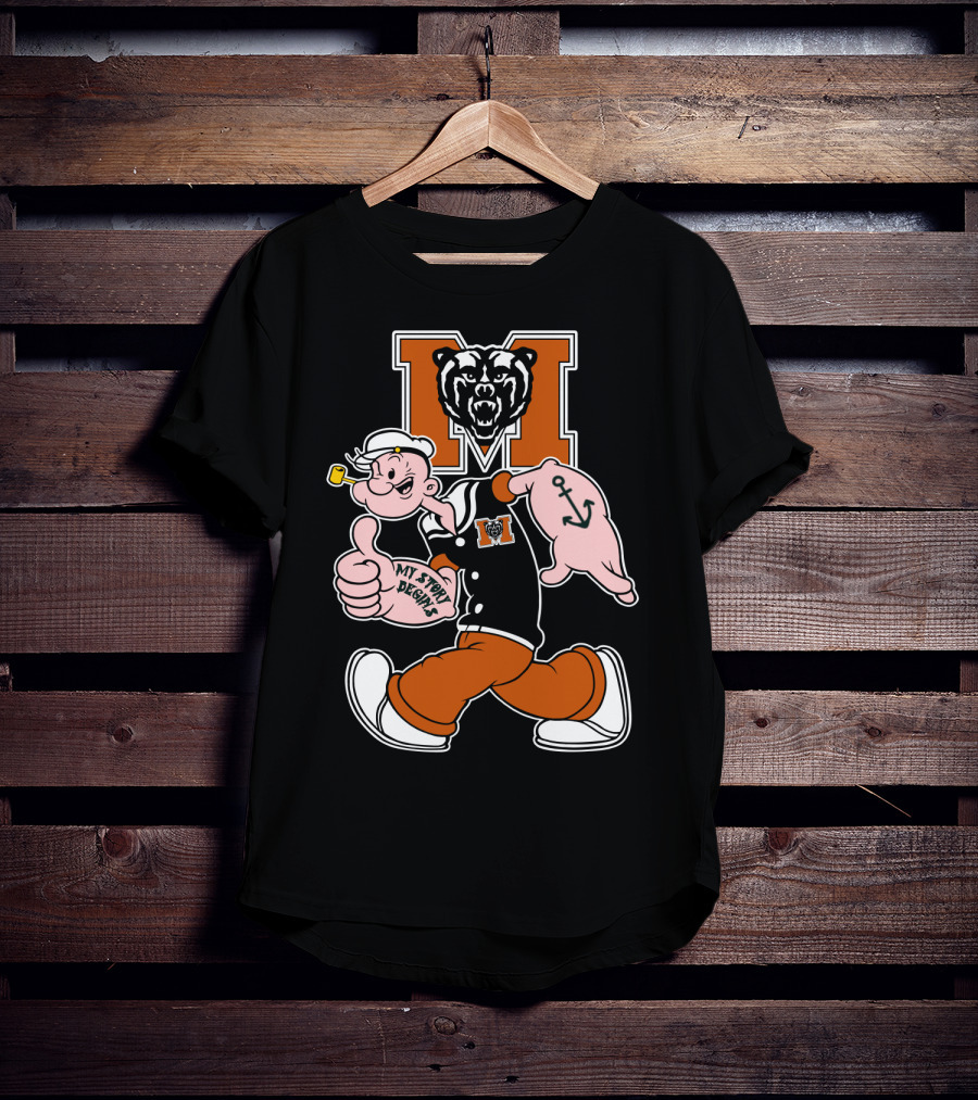 Mercer Bears Popeye My Story Begins T-Shirt