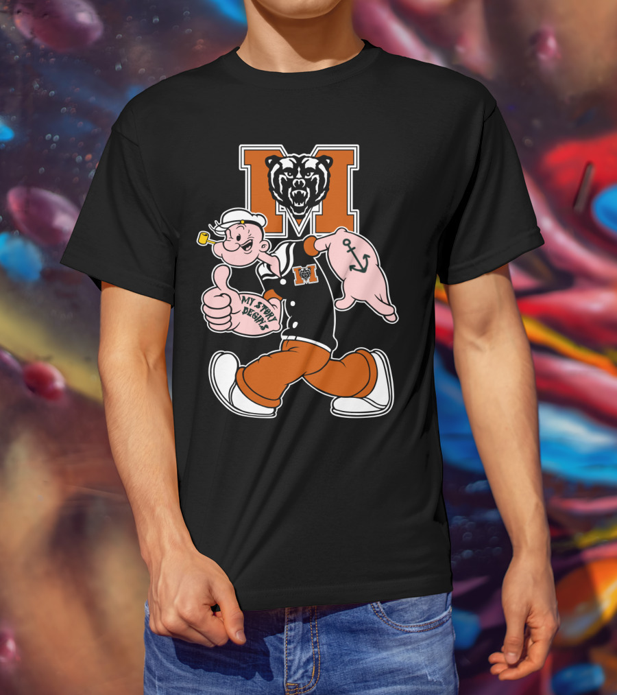 Mercer Bears Popeye My Story Begins T-Shirt