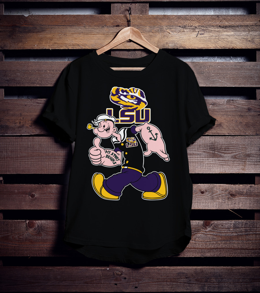 Lsu Tigers Popeye My Story Begins T-Shirt