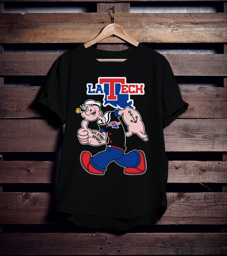 La Tech Bulldogs Popeye My Story Begins T-Shirt