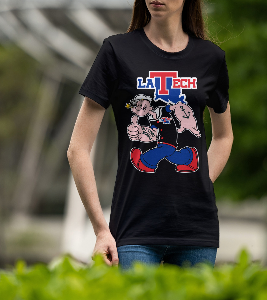 La Tech Bulldogs Popeye My Story Begins T-Shirt