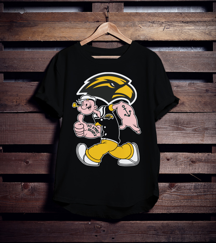 Southern Mississippi Golden Eagles My Story Begins Popeye T-Shirt