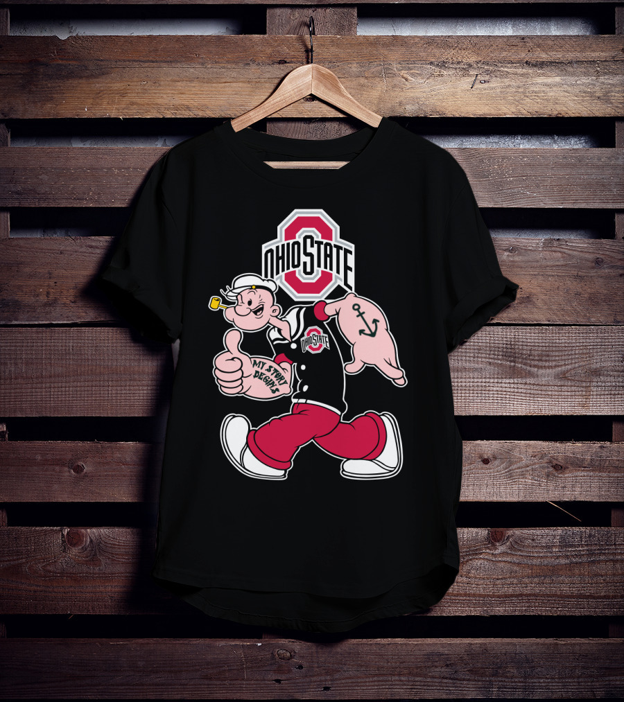 Ohio State Buckeyes Vintage Cartoon Sailor Character T-Shirt