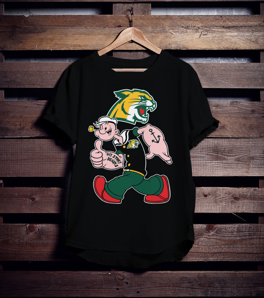 Northern Michigan Wildcats My Story Designs Sailor Character T-Shirt