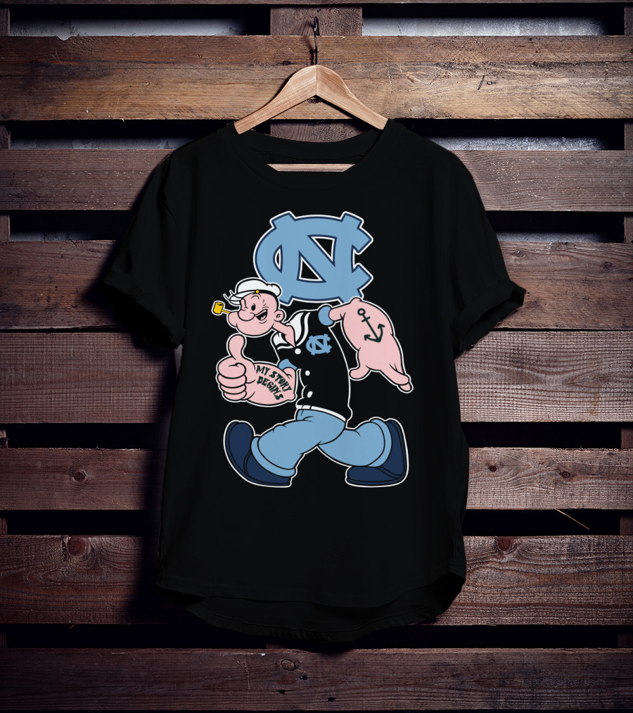 North Carolina Tar Heels Popeye My Story Begins T-Shirt