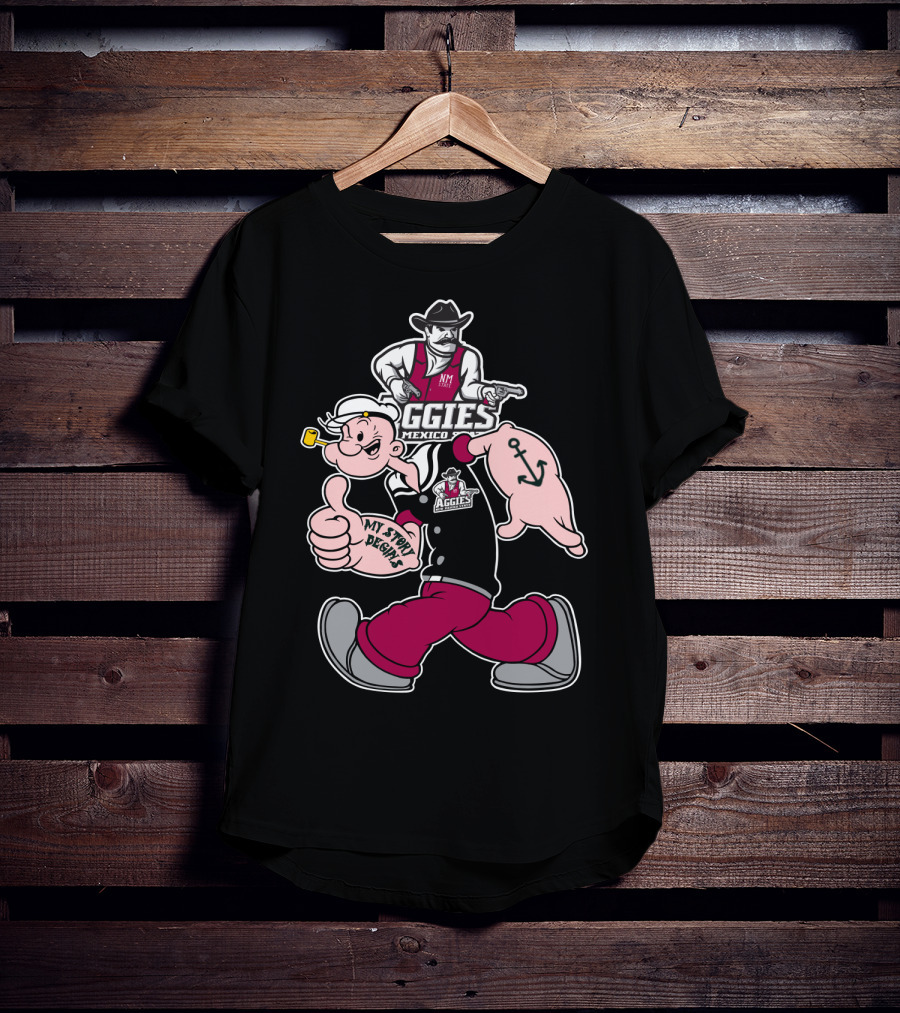 Popeye My Story Designs New Mexico State Aggies T-Shirt