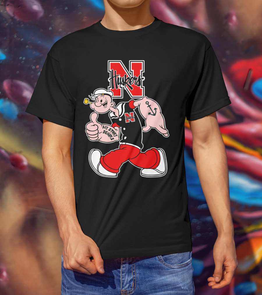 Nebraska Cornhuskers Popeye My Story Designs T-Shirt