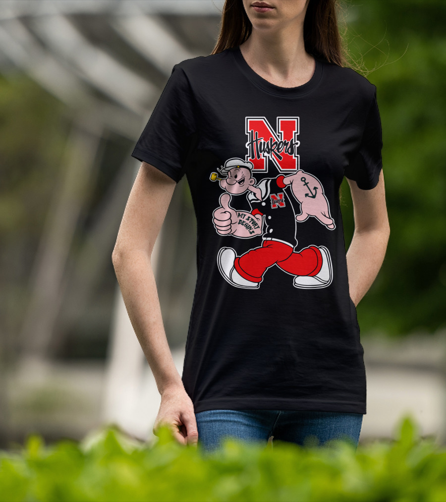 Nebraska Cornhuskers Popeye My Story Designs T-Shirt