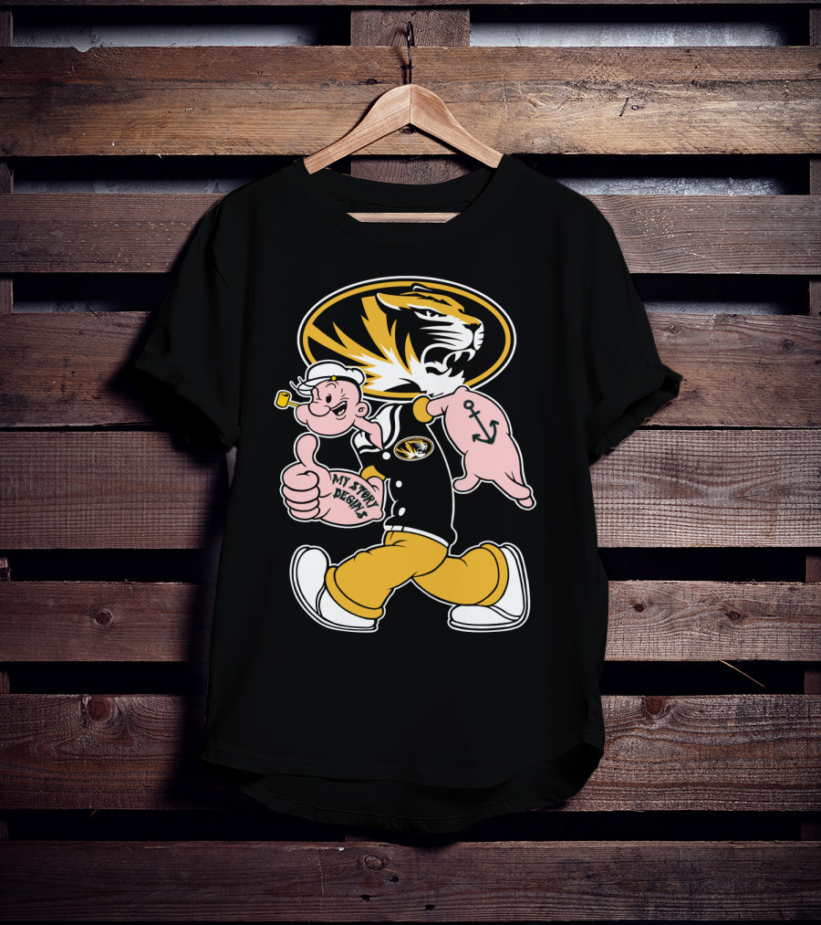 Missouri Tigers My Story Designs Popeye Anchor T-Shirt